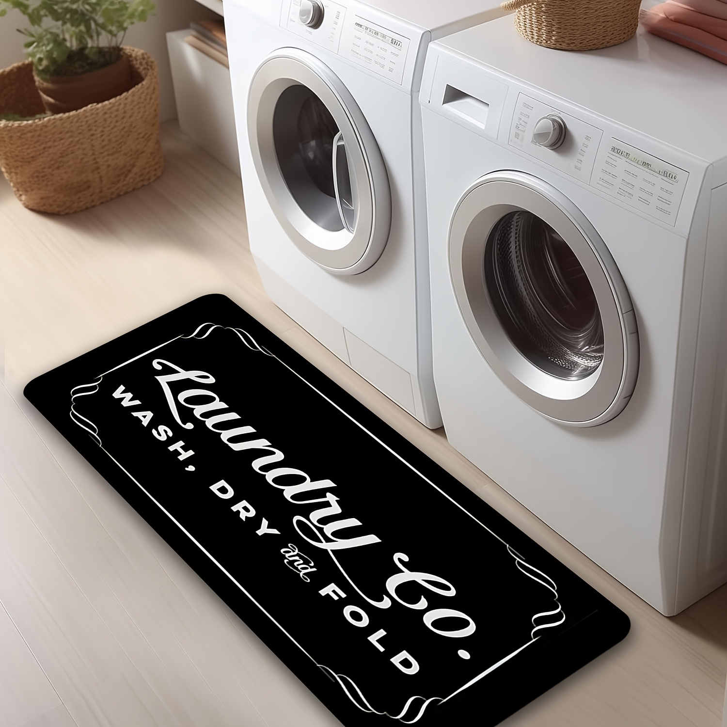 Commercial Printing Co - Винтажный коврик-дорожка с принтом «Border Laundry