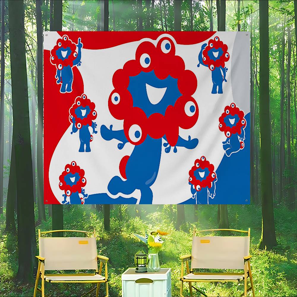 Commercial Printing Companies - Рекламный флаг Myaku Myaku Blue Mascot